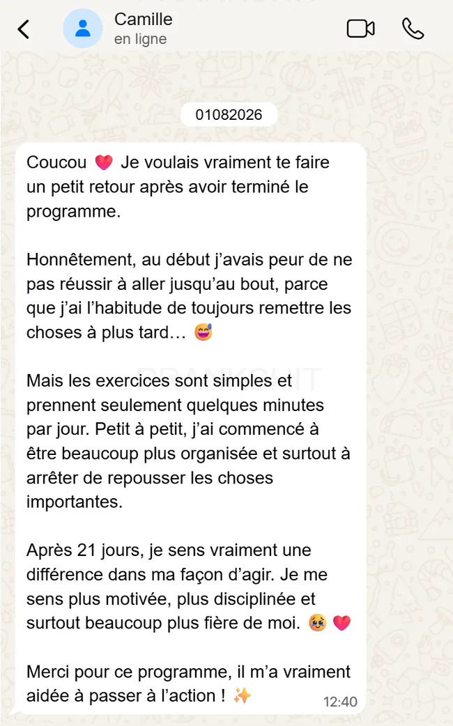 Témoignage de Camille