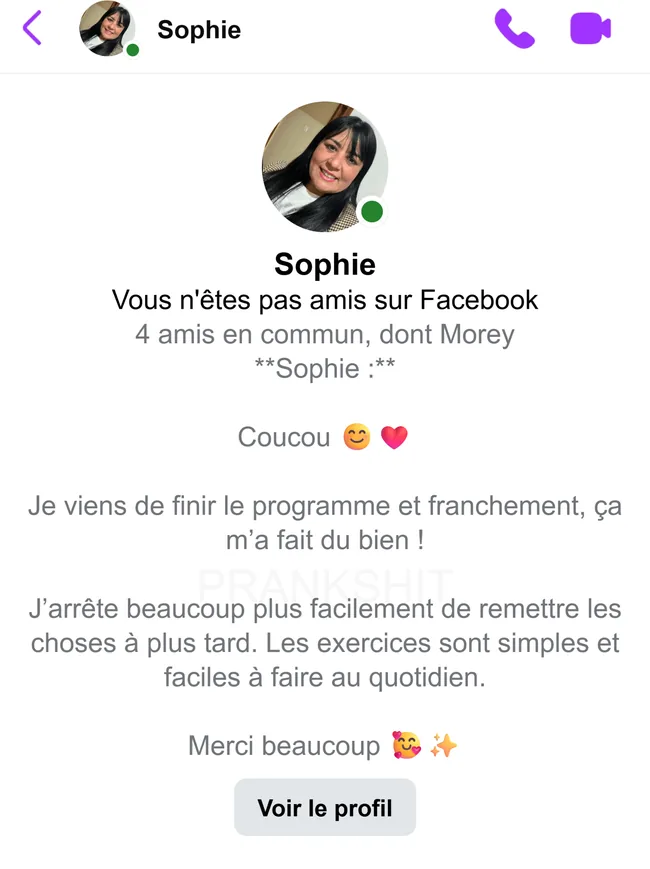 Témoignage de Sophie
